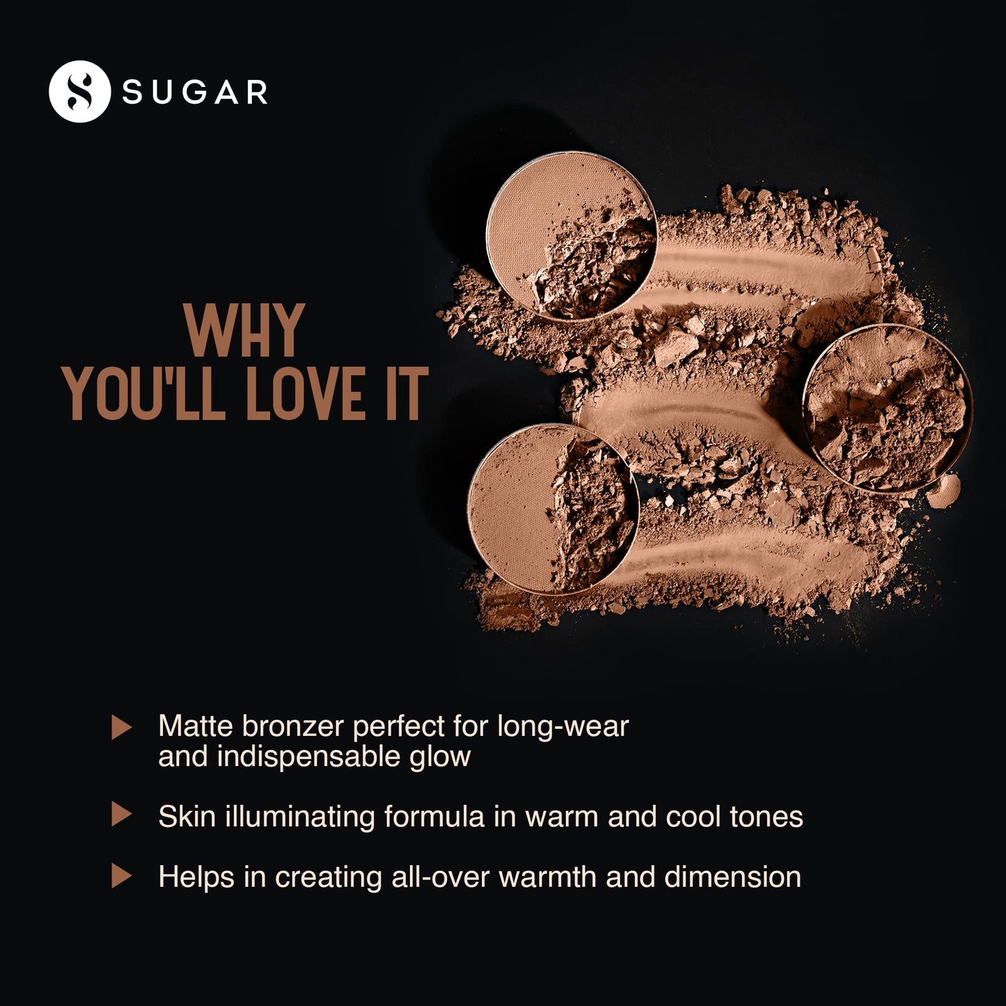 SUGAR Cosmetics Contour De Force Mini Bronzer - 02 Woody Wonder (Warm Brown) | Light Weight | Blendable & Long Lasting Lightweight, Easily Blendable, Illuminating Bronzer, Matte Finish