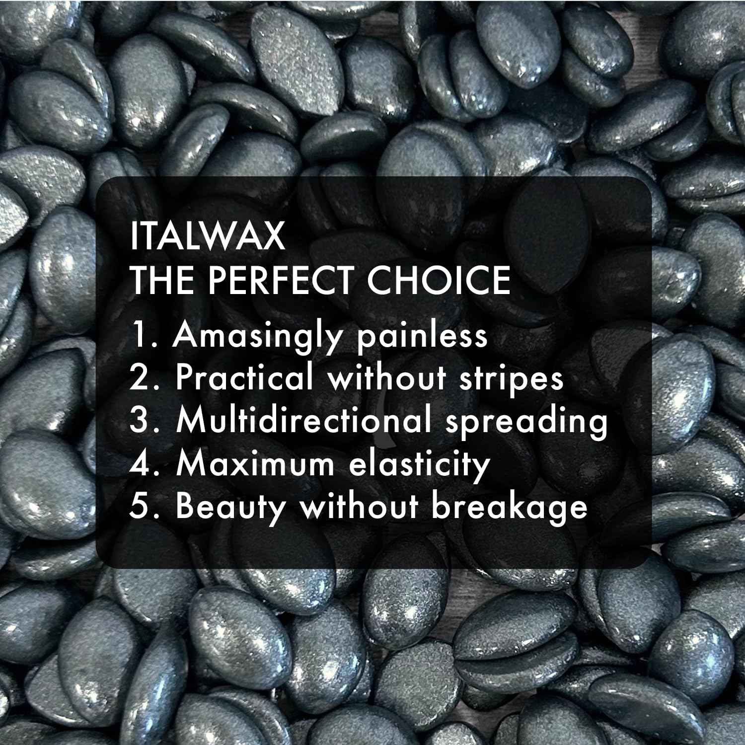 Italwax Pour Homme - 500g / 1.1lb - Hard wax beads for hair removal - Special for man - Natural formulation - Easily removes coarse hairs - Ideal for barber shops