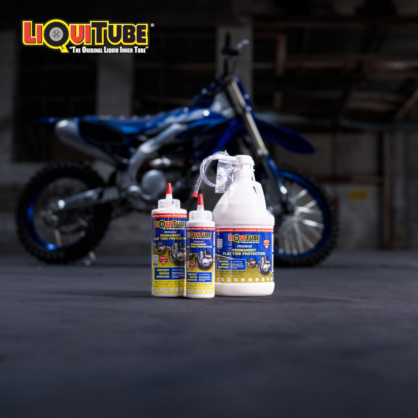 LiQuiTube Premium Heavy Duty Tire Sealant - Permanent Flat Tire Protection for Trailer and Off Road Tires - Maintain Air Pressure, Balance - Seal Punctures, Bead, Rim, Tire Weathering Leaks (1 Gal)