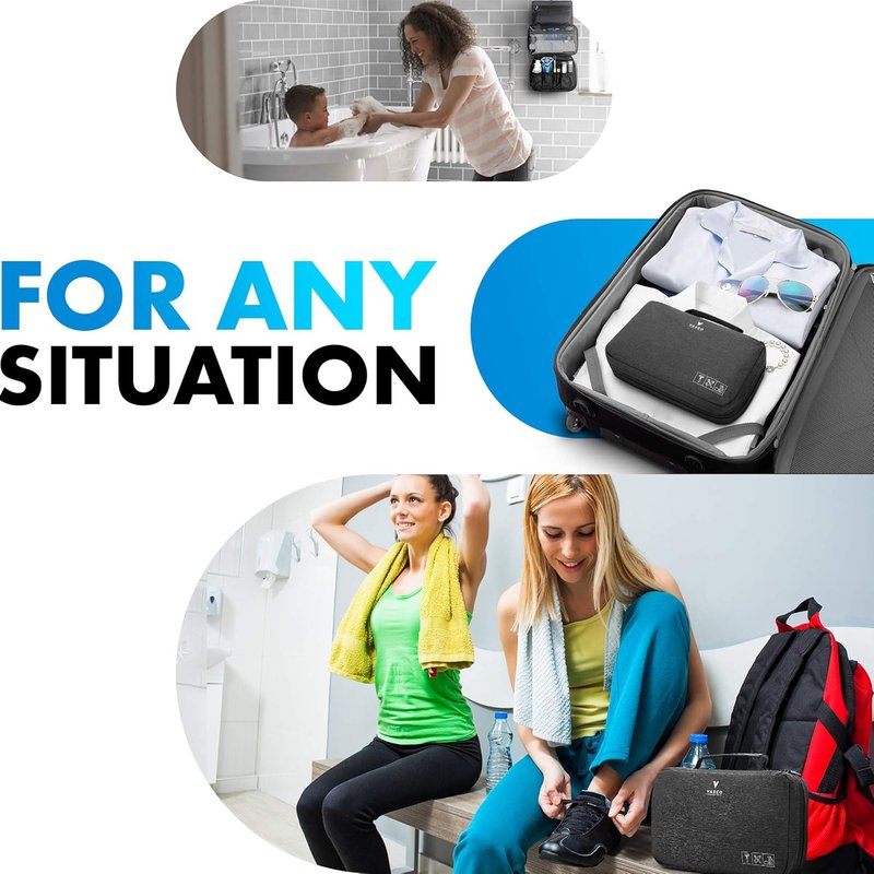 VASCO Hanging Toiletry Bag - Water-Resistant Travel Organizer for Men & Women | Compact Design