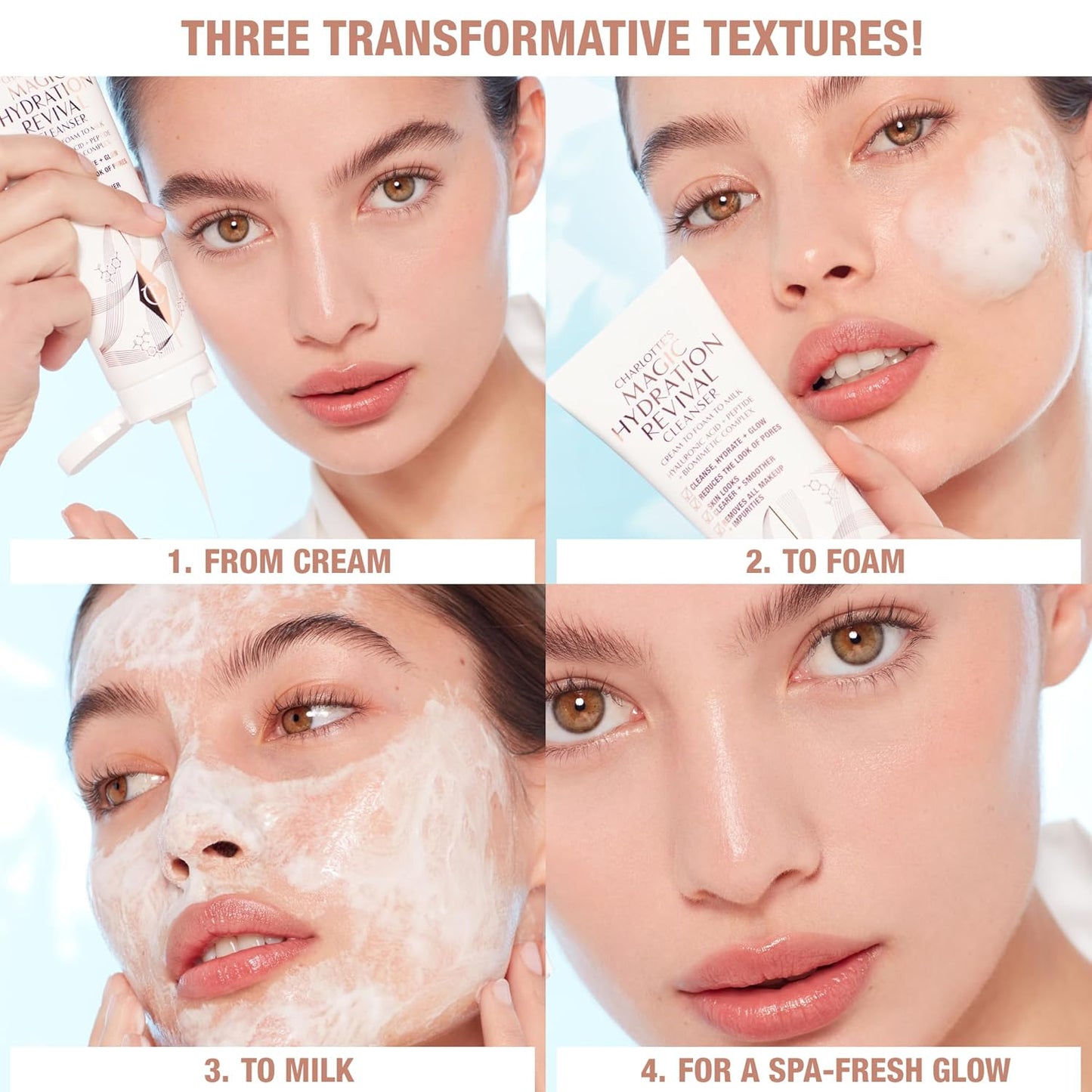 Charlotte Tilbury Hydration Revival Skincare Set | Travel Size Kit with Cleanser, Toner & Water Cream