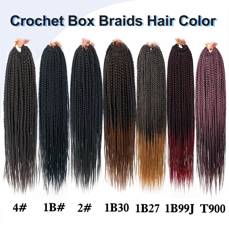 Crochet Braids 18 Inch T30 Ombre Light Brown Box Braid Pre Looped Goddess Box Braid Crochet for Black Women Soft and Lightweight 144 Strands Braids (Ombre Light Brown, 18 Inch)