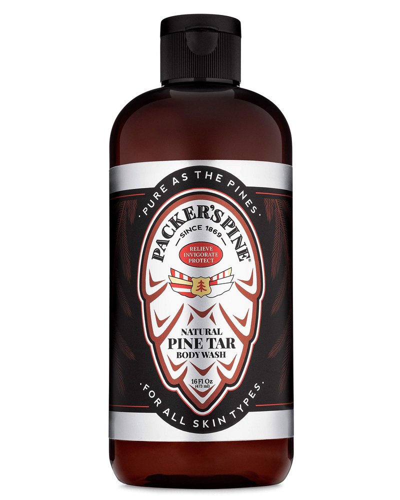 Packer's Pine Tar Body Wash | Soothing Mens Shower Gel For Psoriasis Relief | Made With Natural Pine Tar and Pine Oils | Paraben & Sulfate-Free, 16 fl oz, 2 Pack