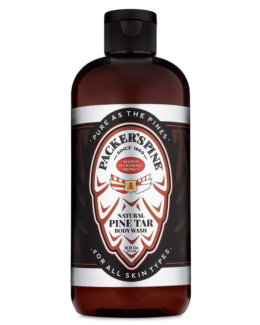 Packer's Pine Tar Body Wash | Soothing Mens Shower Gel For Psoriasis Relief | Made With Natural Pine Tar and Pine Oils | Paraben & Sulfate-Free, 16 fl oz, 2 Pack