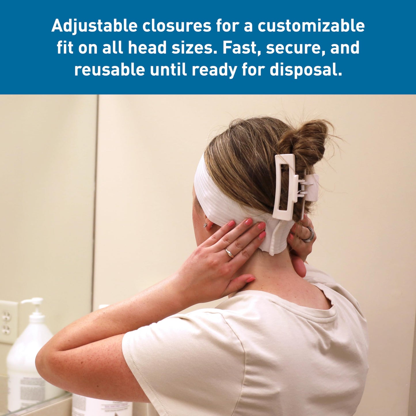 BodyMed Disposable Medical & Spa Headbands - 48 Count, Easy Closure for One-Time Use in Clinical & Spa Setting