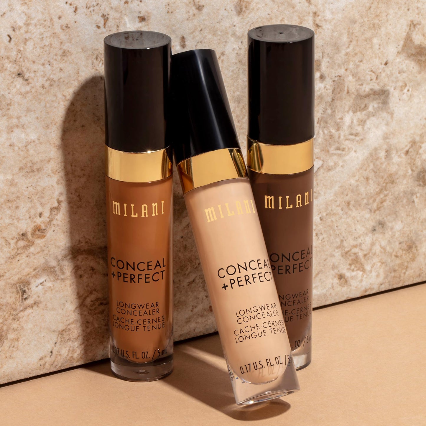 Milani Conceal + Perfect Longwear Concealer Full Coverage Infused with Hyaluronic Acid & Vitamin E, Cover Dark Circles, Blemishes & Skin Imperfections for Long-Lasting Wear - Ivory Rose