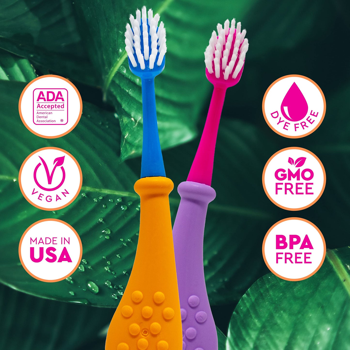 RADIUS Big Kidz Forever Brush Replaceable Head for Children, 6 Years and Up, BPA Free ADA Accepted for Growing Teeth and Gums, 2 Heads - Extra Soft