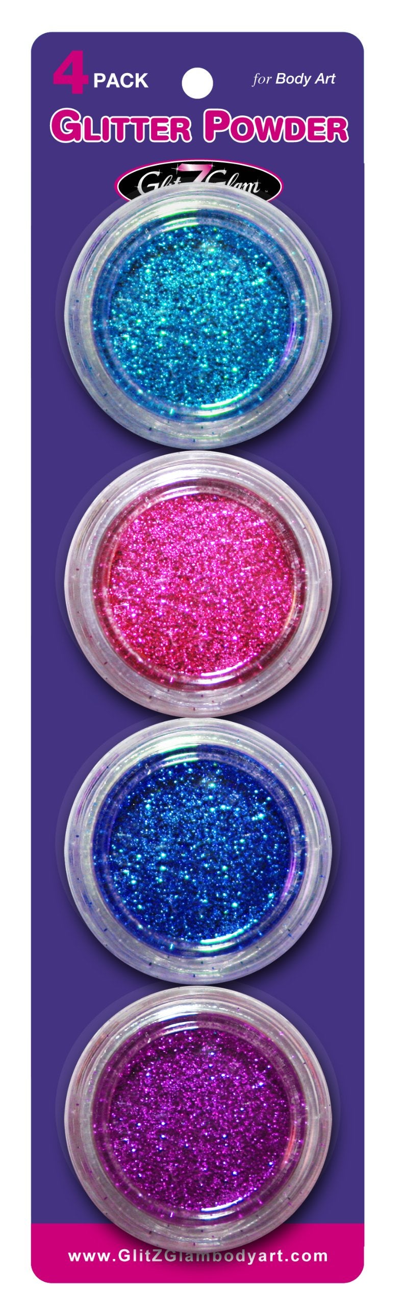 Glitter Tattoo Refill Popular Four - Hypoallergenic and Dermatologist Tested! -Extra Large Glitter for Glitter Tattoos & Children Temporary Tattoos