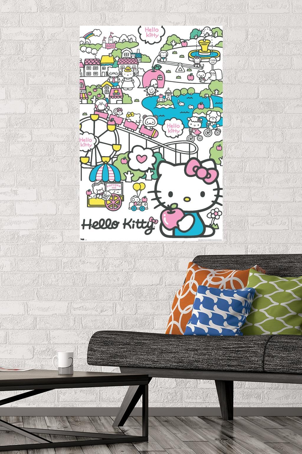 Trends International Hello Kitty - Carnival Wall Poster, 22.375" x 34", Unframed Version