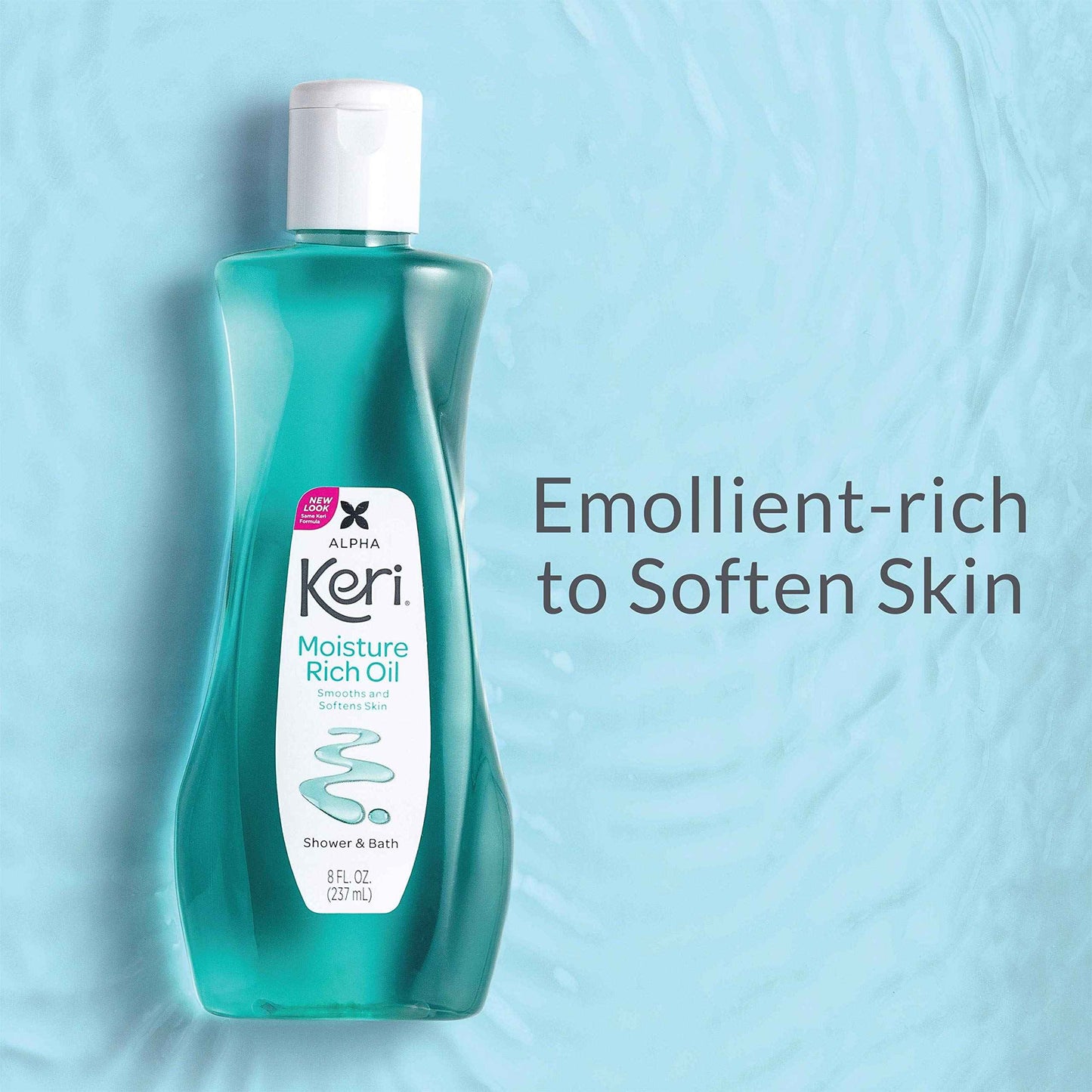 Keri Moisture Rich 8 Ounce Shower Oil and 20 Ounce Original Whole Body Lotion