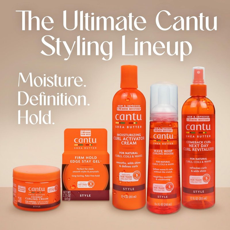 Cantu Shea Butter Curl Activator Cream - Moisturizing Formula for Natural Hair | 12 Ounce (Pack of 4)