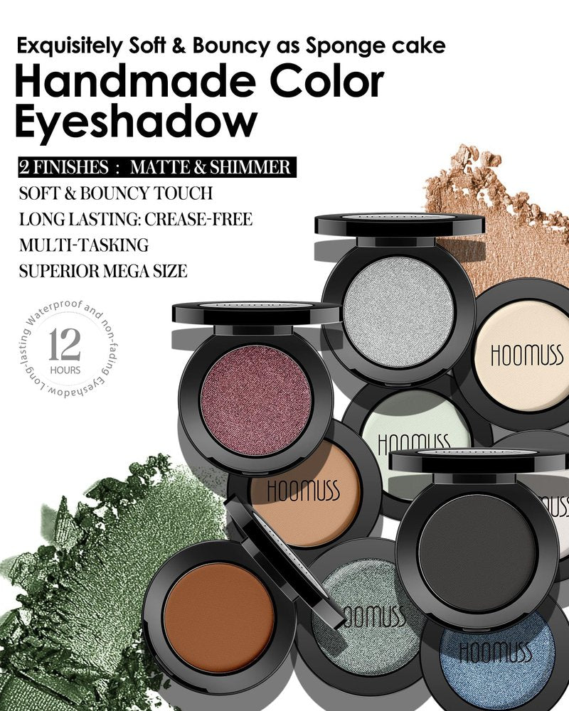 HOOMUSS Gold Eyeshadow Single Handmade Pressed Eyeshadow Palette Long Lasting With No Creasing, Intense Color Pigmented Gold Eye Shadow-1Gold