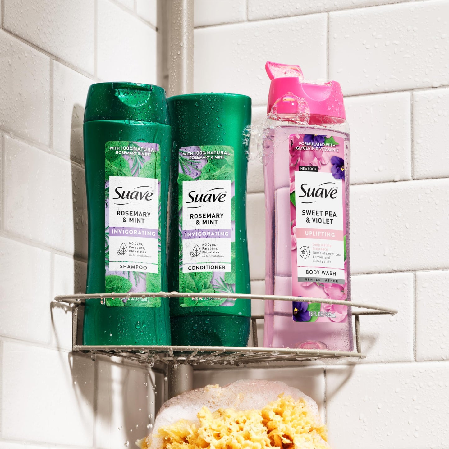 Suave Invigorating Shampoo with Rosemary & Mint, Refreshing & Replenishing Care for Healthy-Looking Hair, No Parabens, Phthalates, or Dyes,12.6 FL OZ Bottle