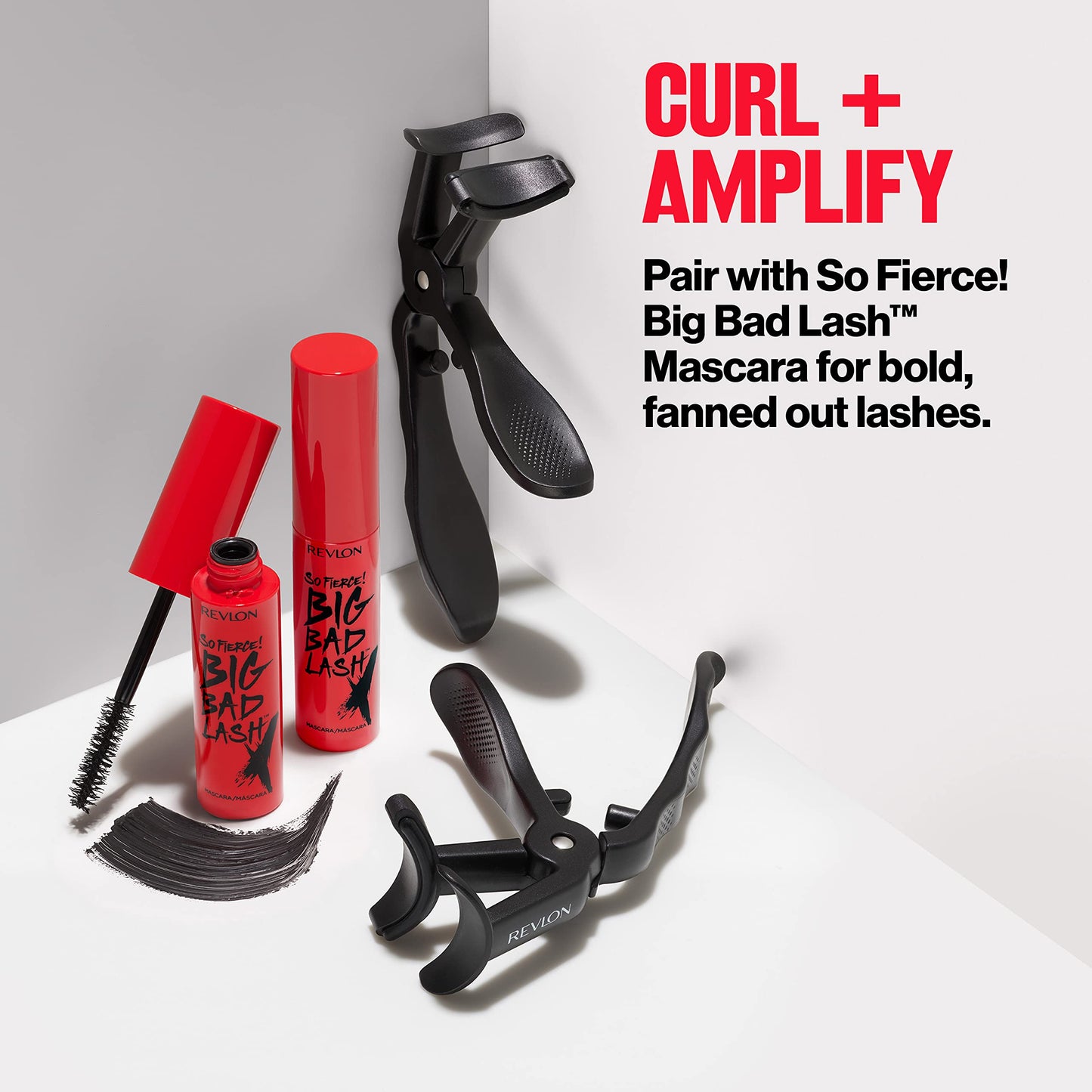 Revlon Comfort and Control Eyelash Curler, Easy to Use with Storage for Refill Pads