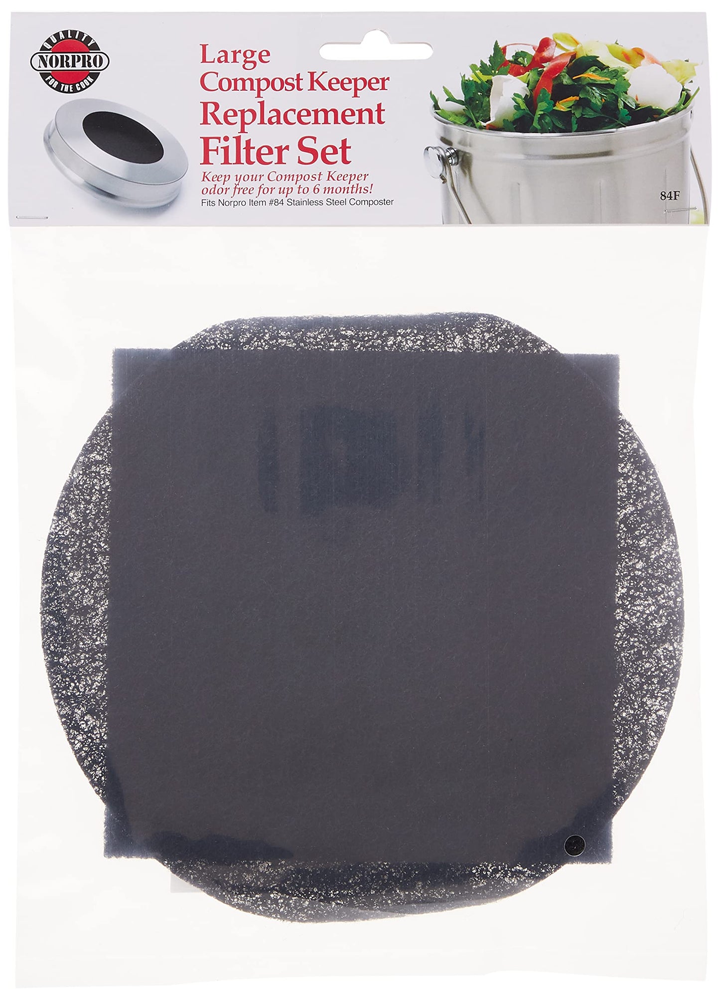 Norpro Replacement Filters for Stainless Steel Compost Keeper, 2 Pieces