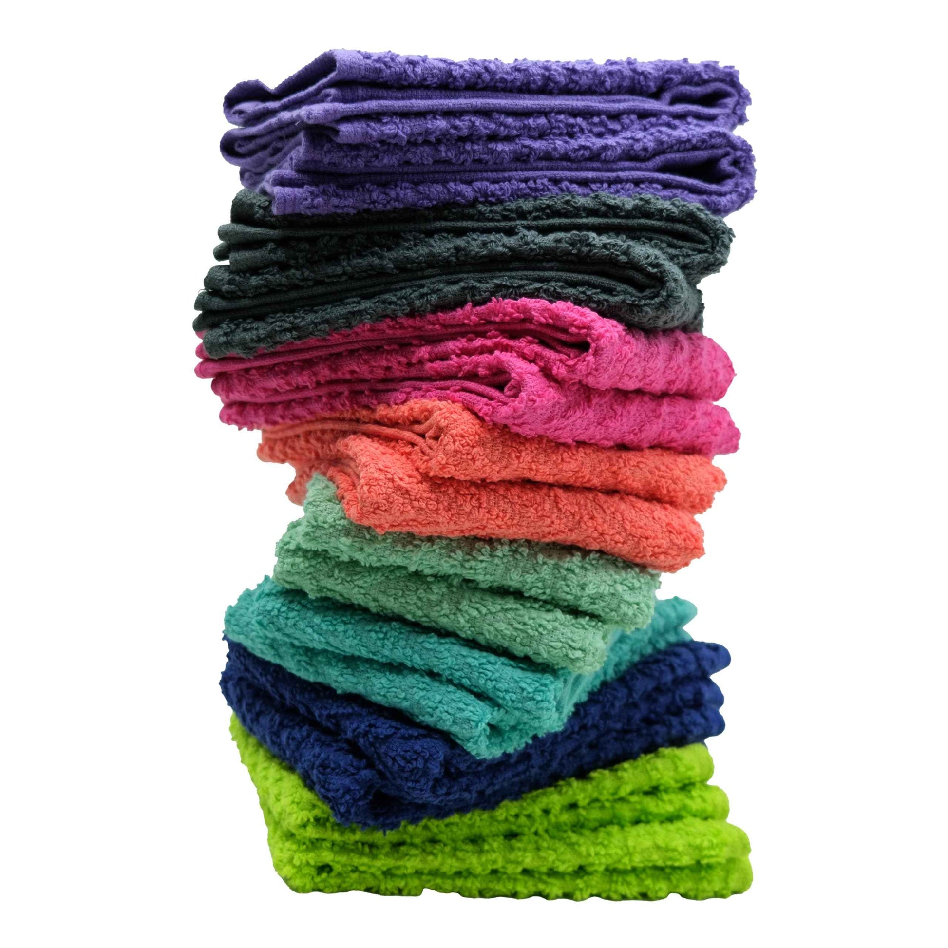 ZUPERIA Zigzag Multicolor Wash Cloths -16 Pack -12" x 12"- Highly Absorbent Soft Washcloths for Face, Gym Towels, Hotel Spa Quality, Reusable & Multipurpose Wash Cloth Towels