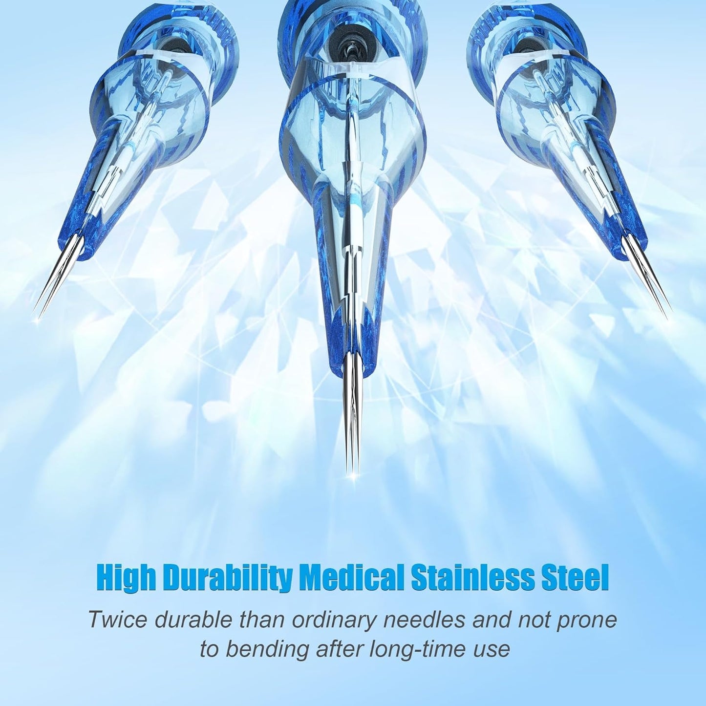 Emalla Tattoo Cartridge Needles - 20Pcs #10 Bugpin Curved Magnum 0.30mm Diameter | 5.0mm Long Taper