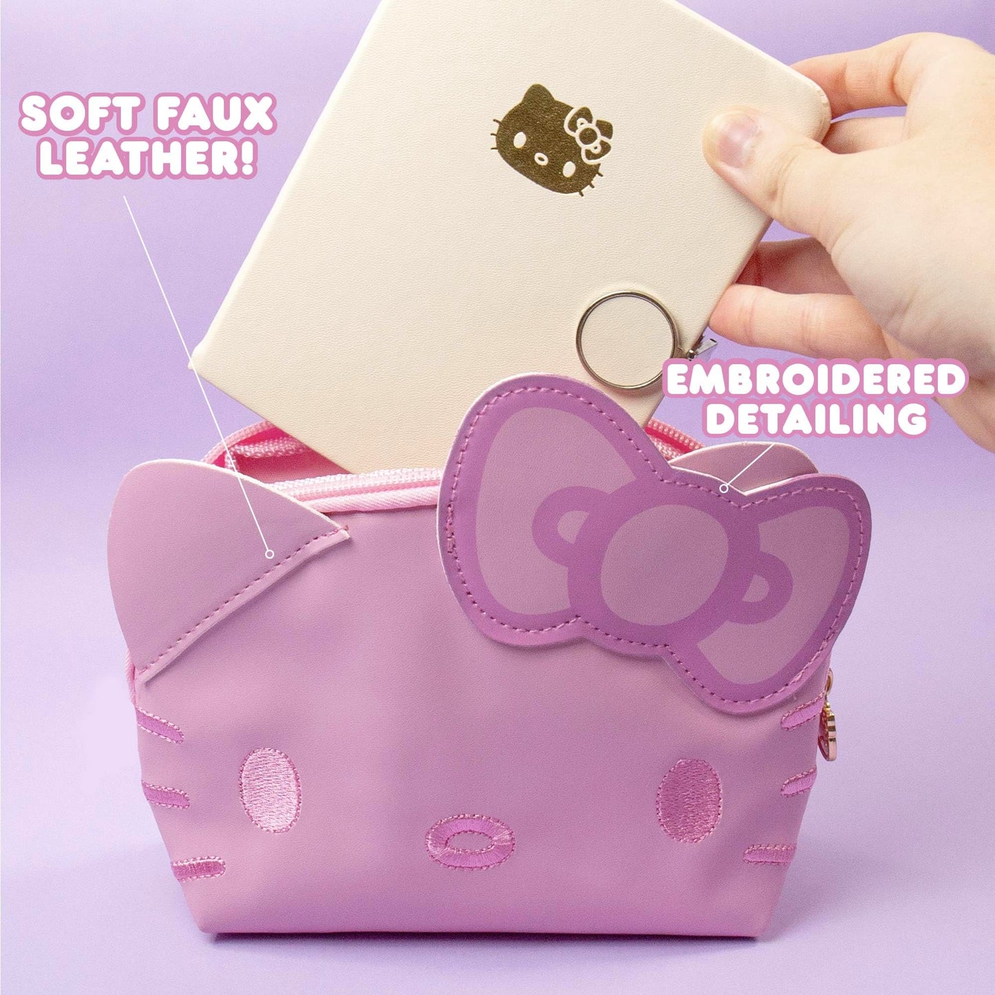 Horizon Group USA Official Sanrio Hello Kitty Pouch, Pink Hello Kitty Pencil Case With Keychain, Cute School Supplies, Sanrio Stuff, Cute Stationery, School Supplies & Makeup Bag
