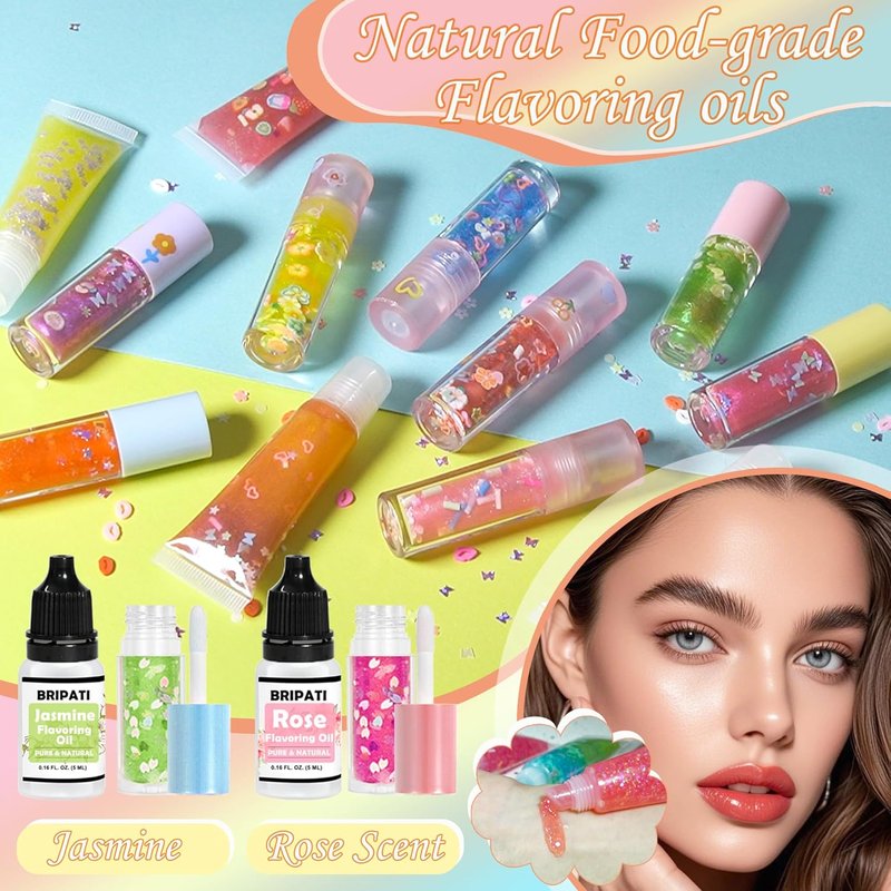 DIY Lip Gloss Making Kit - All-in-One Lip Care Set with Clear Base, Pigments & Glitter | Creative Gift for Women & Girls
