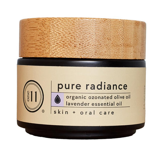 ONE11-Ozonated Olive Oil –Pure, Natural, Organic Ozone Skincare for Face & Body – Oxygenated Healing Lotion, Moisturizer & Beauty Oil (3.5oz, Lavender)