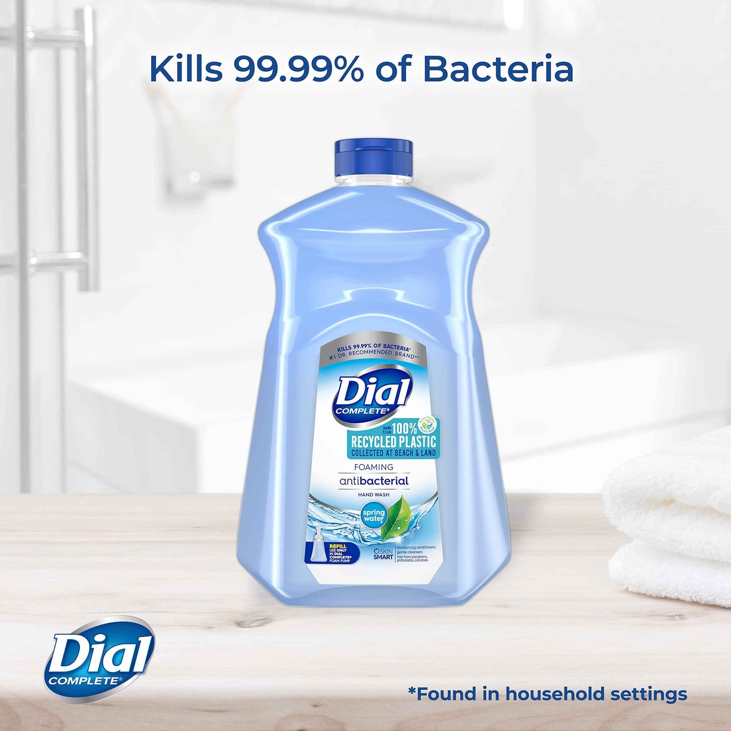 Dial Complete Antibacterial Foaming Hand Soap Refill, Spring Water, 52 fl oz & Antibacterial Foaming Hand Soap Refill, Fresh Pear, 52 fl oz