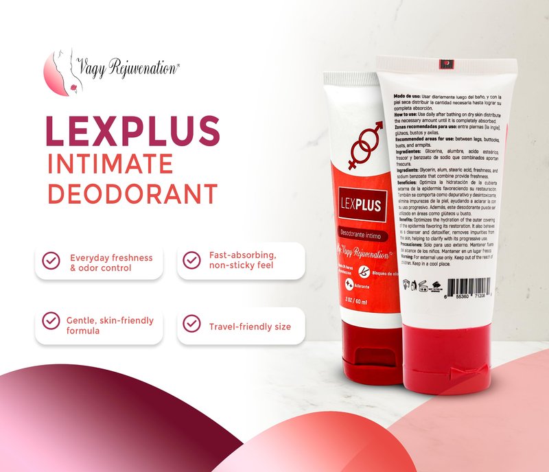 Vagy Rejuvenation LexPlus Body Deodorant for Women – Full Body Deodorant for Sensitive Skin – All Over Deodorant for Women – Hydrating and Freshening Care – 60Ml