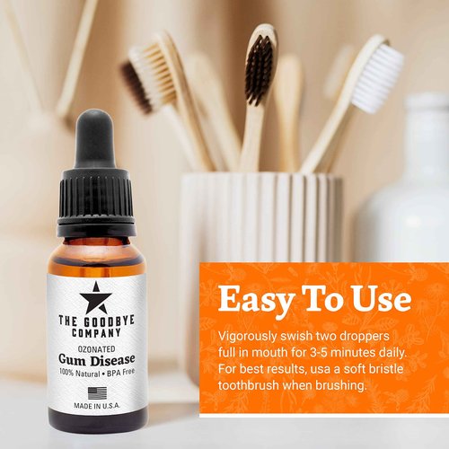 Ozonated Gum Disease Treatment - Effective and Natural Home Remedy for Treating Oral Gum Disease and Gingivitis - 100% Pure Neem and Clove Essential Oils for Complete Oral Health 15ML