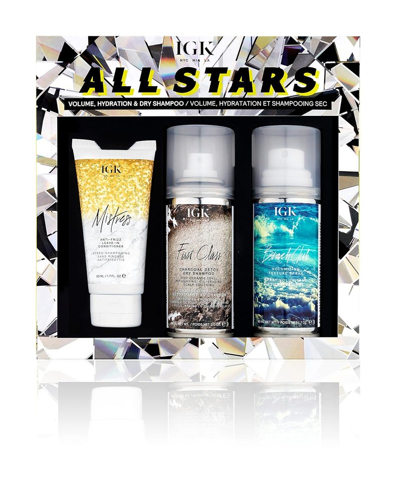 IGK All Stars Smooth Shine & Style Extend Kit - 5.4 Oz Hair Care Solution