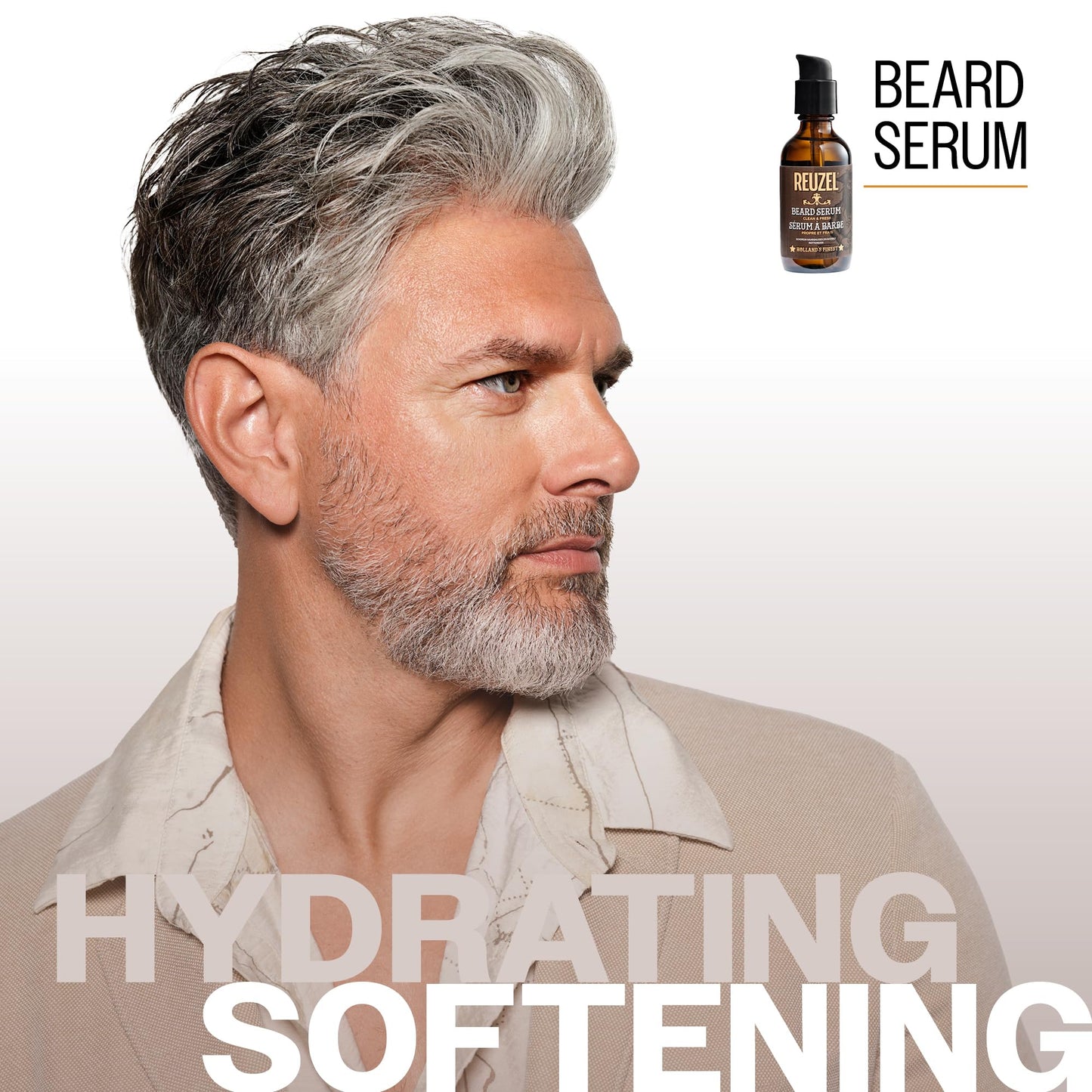 REUZEL Clean & Fresh Beard Serum, Hydrating, Non-Comedogenic, Natural, Non-Greasy Finish, Light Citrus Mint Scent, For All Skin Types, 2 oz