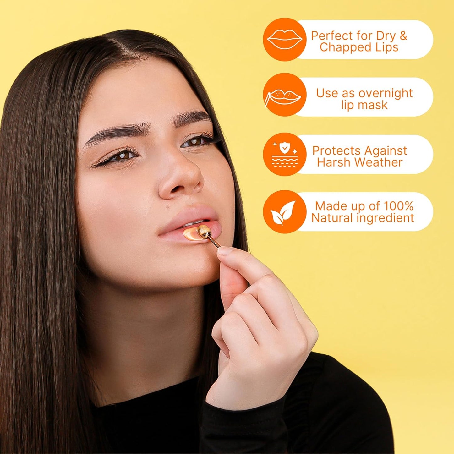 My Bee Balm Lip Balm - Peach Hydrating Balm for Dry, Chapped Lips | Propolis & Honey, 2-Pack