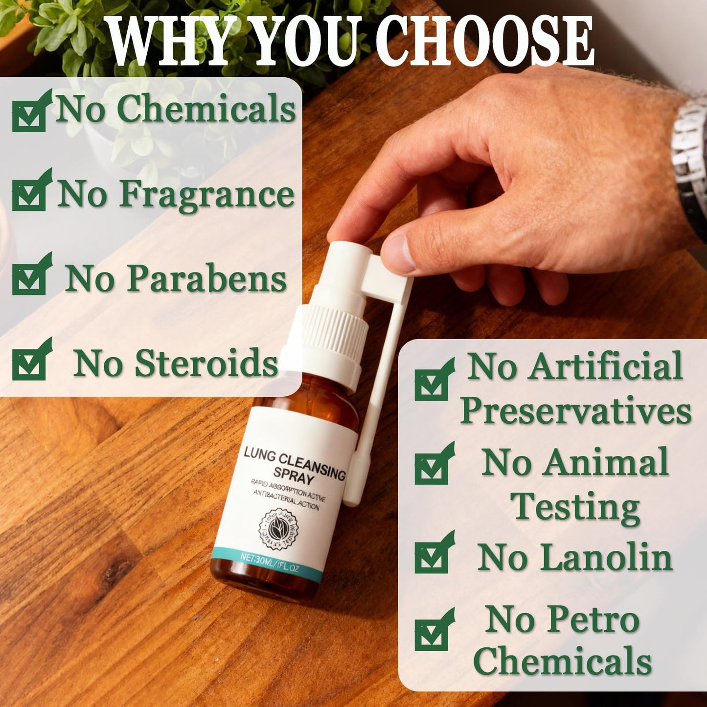 Organic Herbal Lung Cleansing Spray,Cleansing Spray Breath Easy,Mucus Relief-3pcs