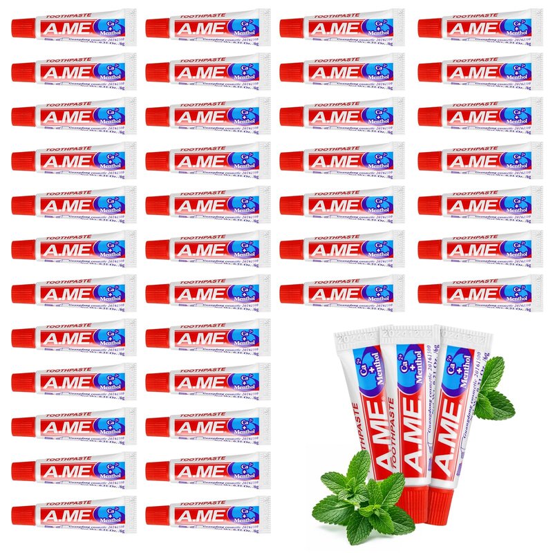 Toothpaste Bulk Travel Size, Disposable Small Travel Portable Mini Compact Pocket Size Toothpaste for Bad Breath, Vacation/Hotel/Camping Shelter/Homeless/Nursing Home/Charity 0.6 oz/ 17g (200 Tubes)