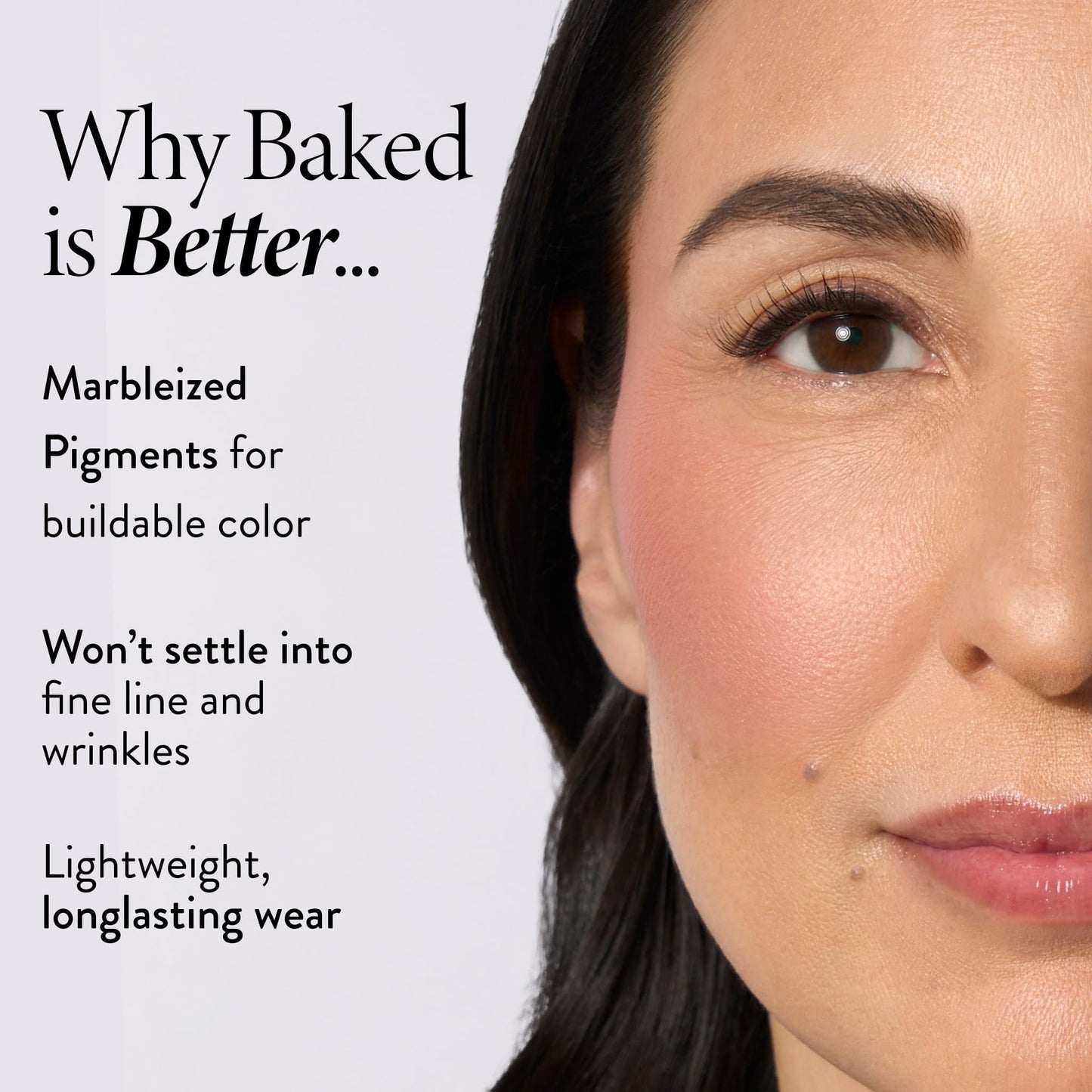 LAURA GELLER NEW YORK Baked Blush-n-Brighten Marbleized Blush + Angled Brush, Ethereal Rose