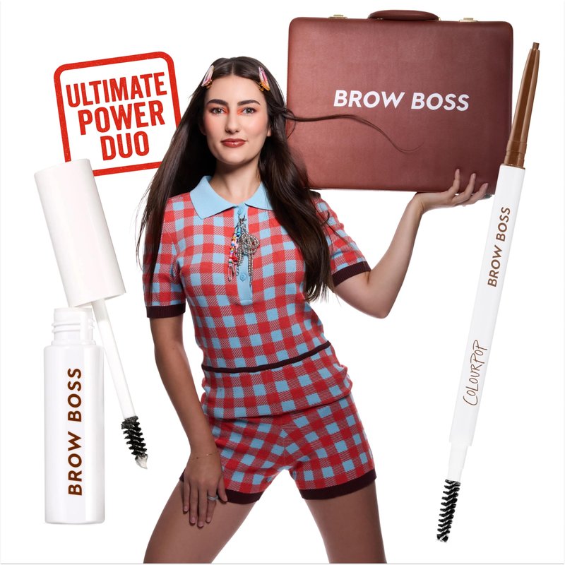 Colourpop Brow Boss Waterproof Eyebrow Pencil - Defining Brow Pencil with Precision Tip, Retractable Twist & Built-In Spoolie - 8-Hour Wear - Creates Natural Hair-Like Strokes - Ash Brown (0.003 oz)