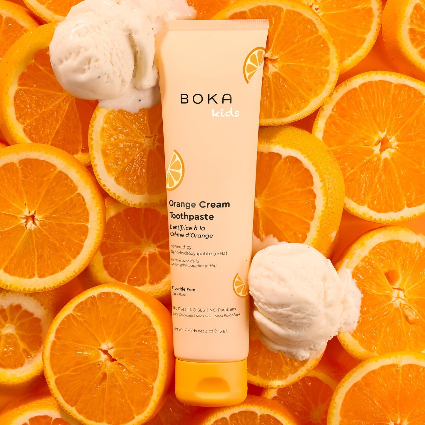 Boka Fluoride Free Toothpaste Nano Hydroxyapatite Toothpaste - Orange Cream Flavor, 4 oz 1Pk