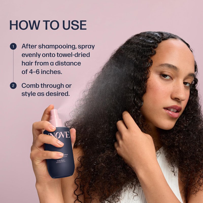 UNOVE Detangling Heat Protection Spray for Damaged Hair | Deep Hydration & Repair | Lightweight Leave-In Formula | Frizz Control | Smooth, Silky Finish | Quick Hair Care Solution, 200ml /6.8 fl.oz