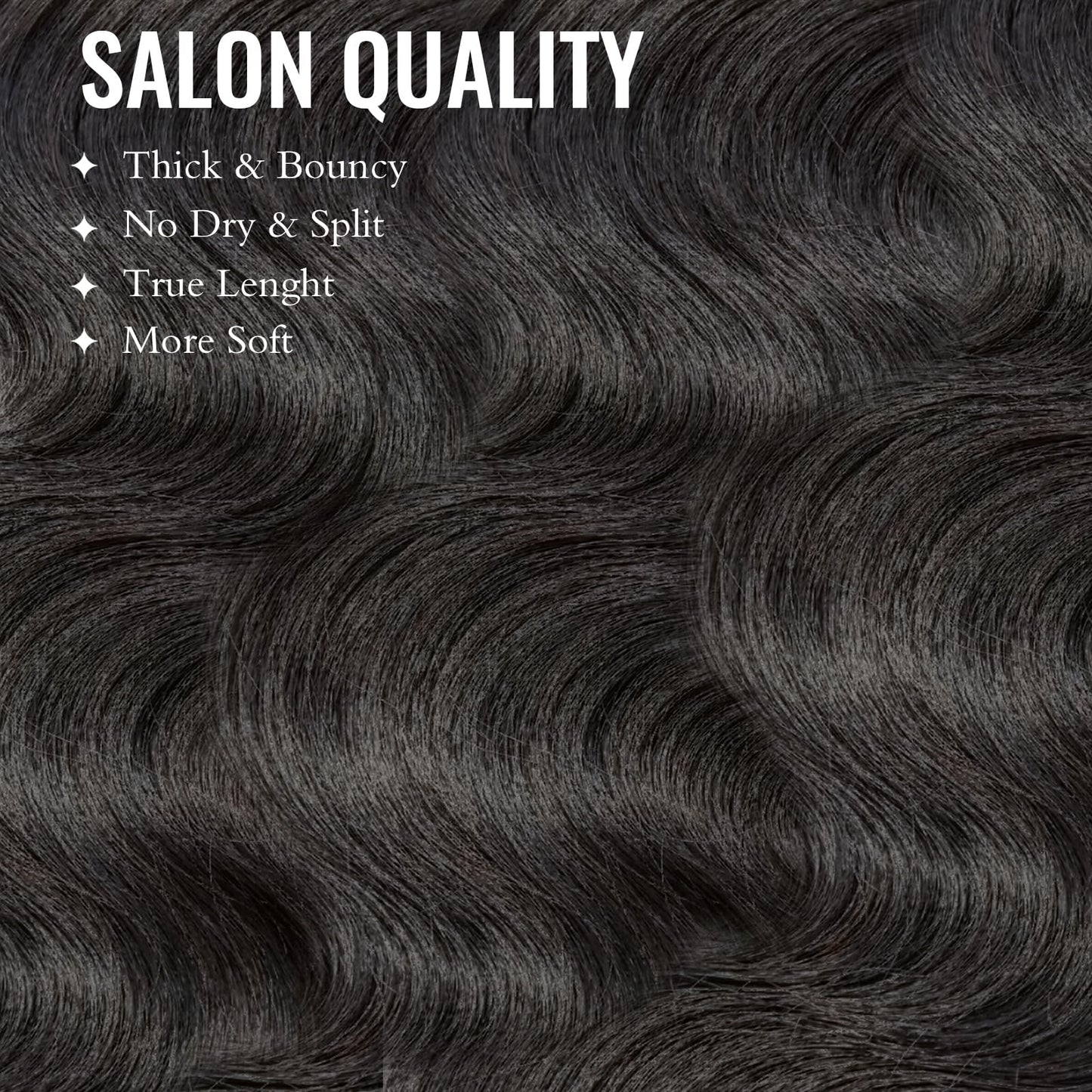 WEQUEEN Bundles Human Hair Body Wave 16A Brazilian Virgin Hair Bundles, Silky and Soft, 15 Inch Thick Weave Natural Black