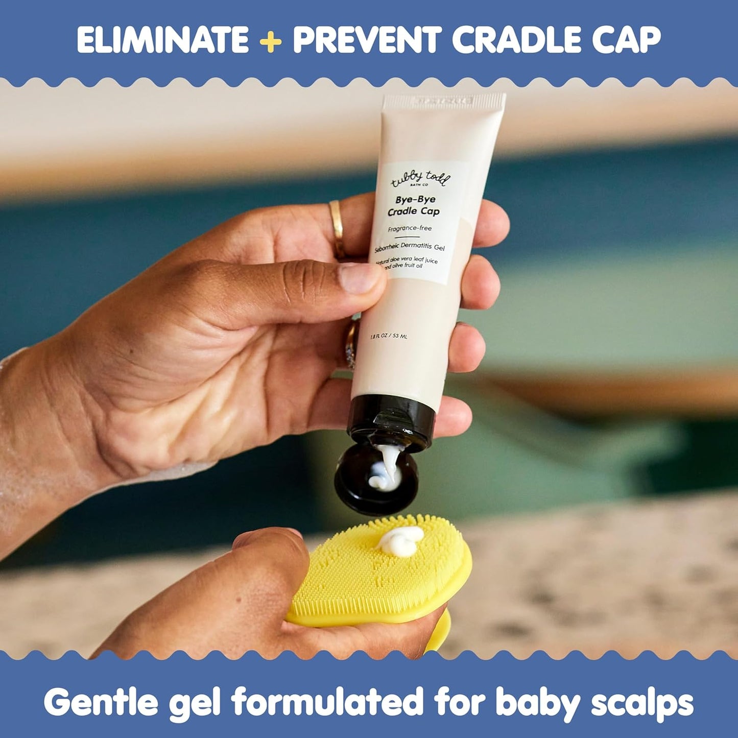 Cradle Cap Baby Hair Treatment Kit - Bye-Bye Cradle Cap Gel, Silicone Brush & Ointment | Gentle for Sensitive Skin