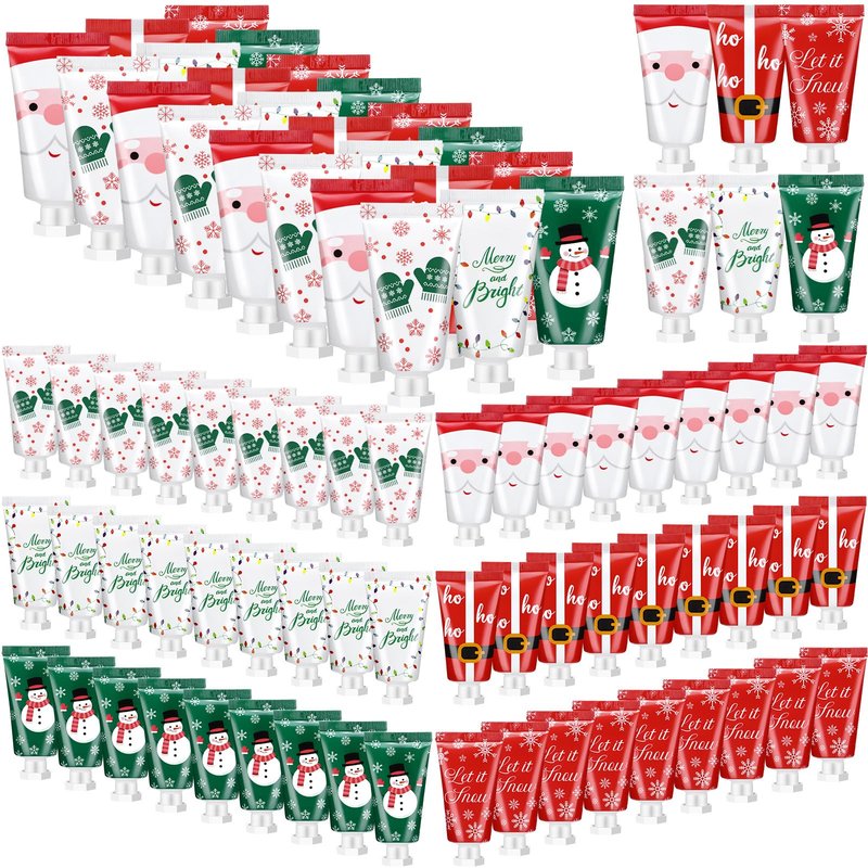 96 Pieces Secret Santa Gift Set: Mini Christmas Hand Cream Travel Size Lotion Bulk Holiday Stocking Stuffers Appreciation Gifts for Women Employee Coworker Staff 30ml 6 Natural Plant Fragrance