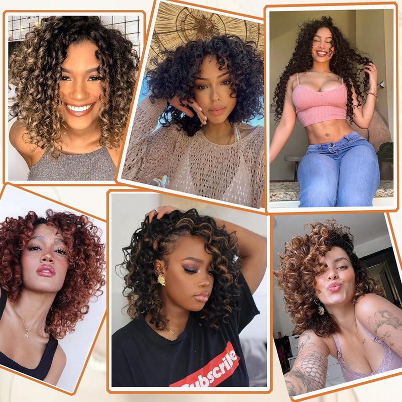 GoGo Curl Crochet Hair - 12 Inch Ocean Wave Braids | Soft Synthetic Extensions for Black Women, 7 Packs, 1B