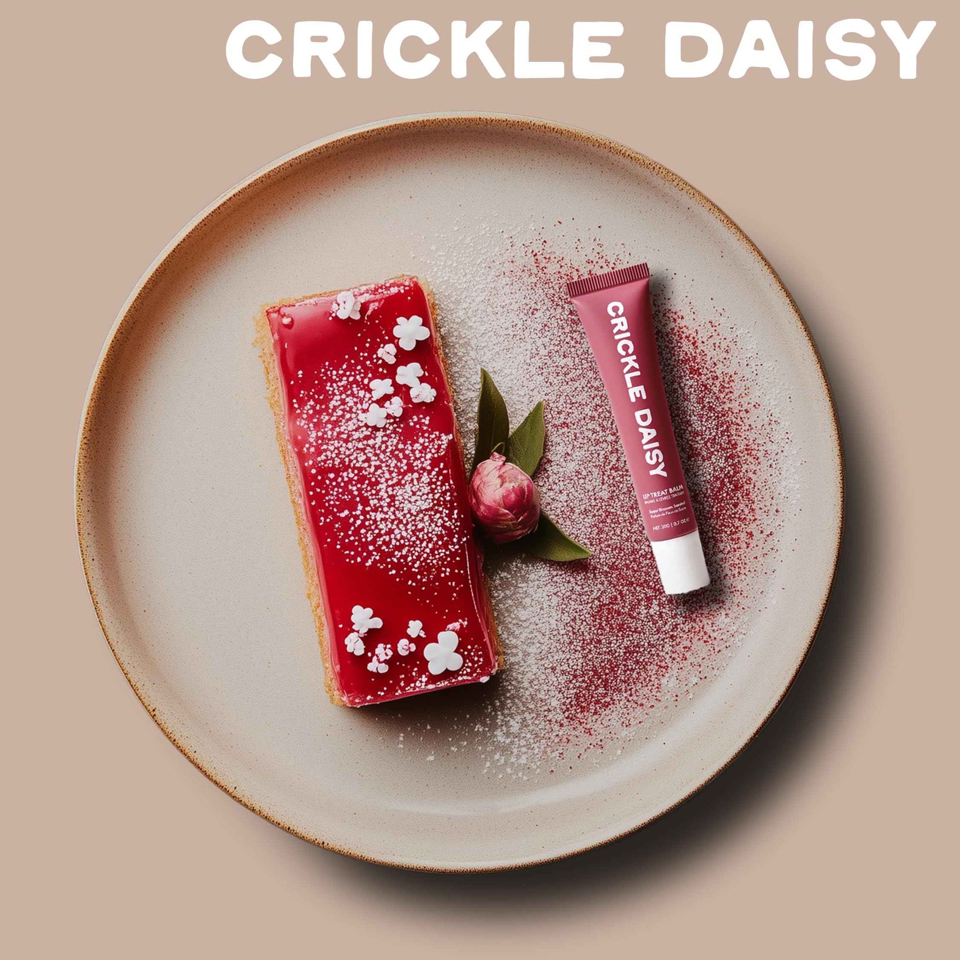 Crickle Daisy Lip Treat Balm - Hydrating & Nourishing Lip Balm with Avocado, Olive, and Coconut Oils - Softening Lip Moisturizer & Protection for Very Dry Lips - Sugar Blossom Scented, 0.7oz