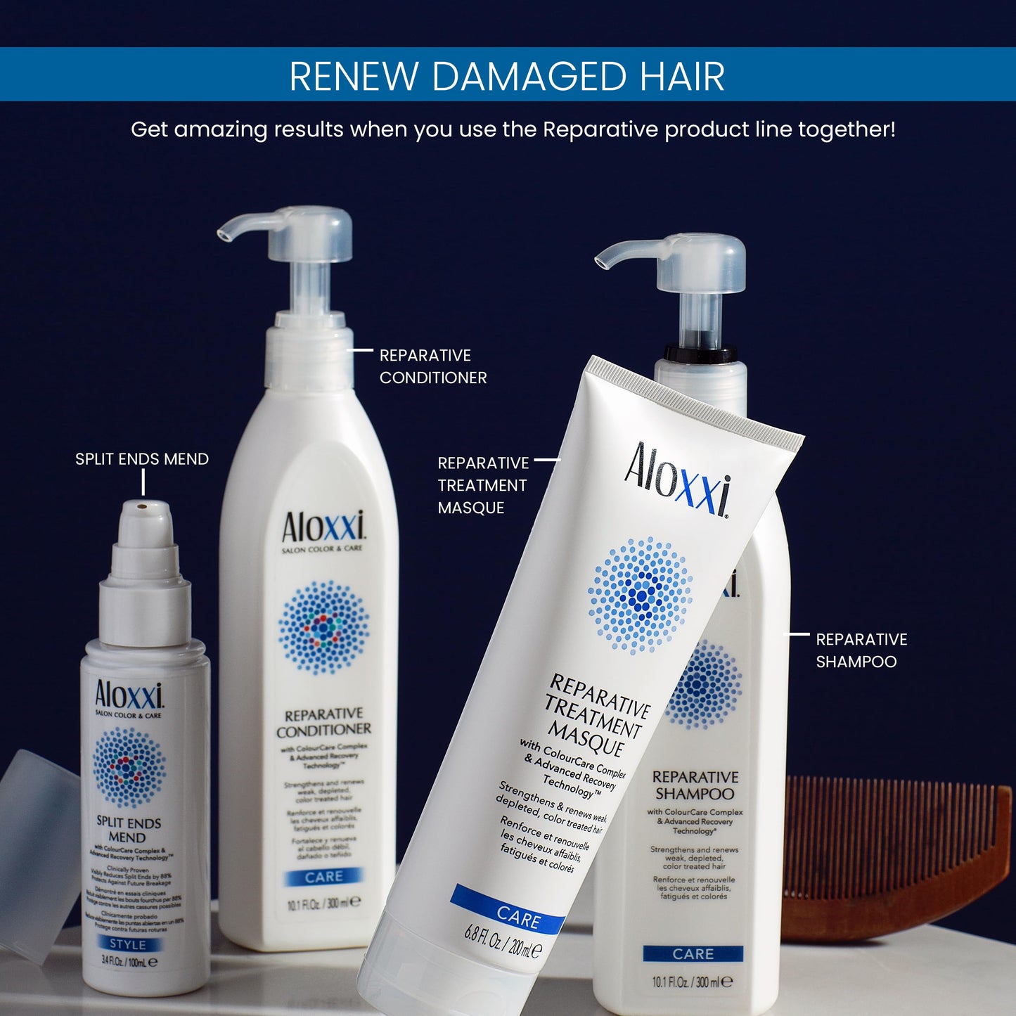 ALOXXI Repair Hair Mask for Color-Treated Hair Enriched with Keratin & Peptides, Deep Conditioning Treatment for Dull and Damaged Locks, 6.8 Fl Oz