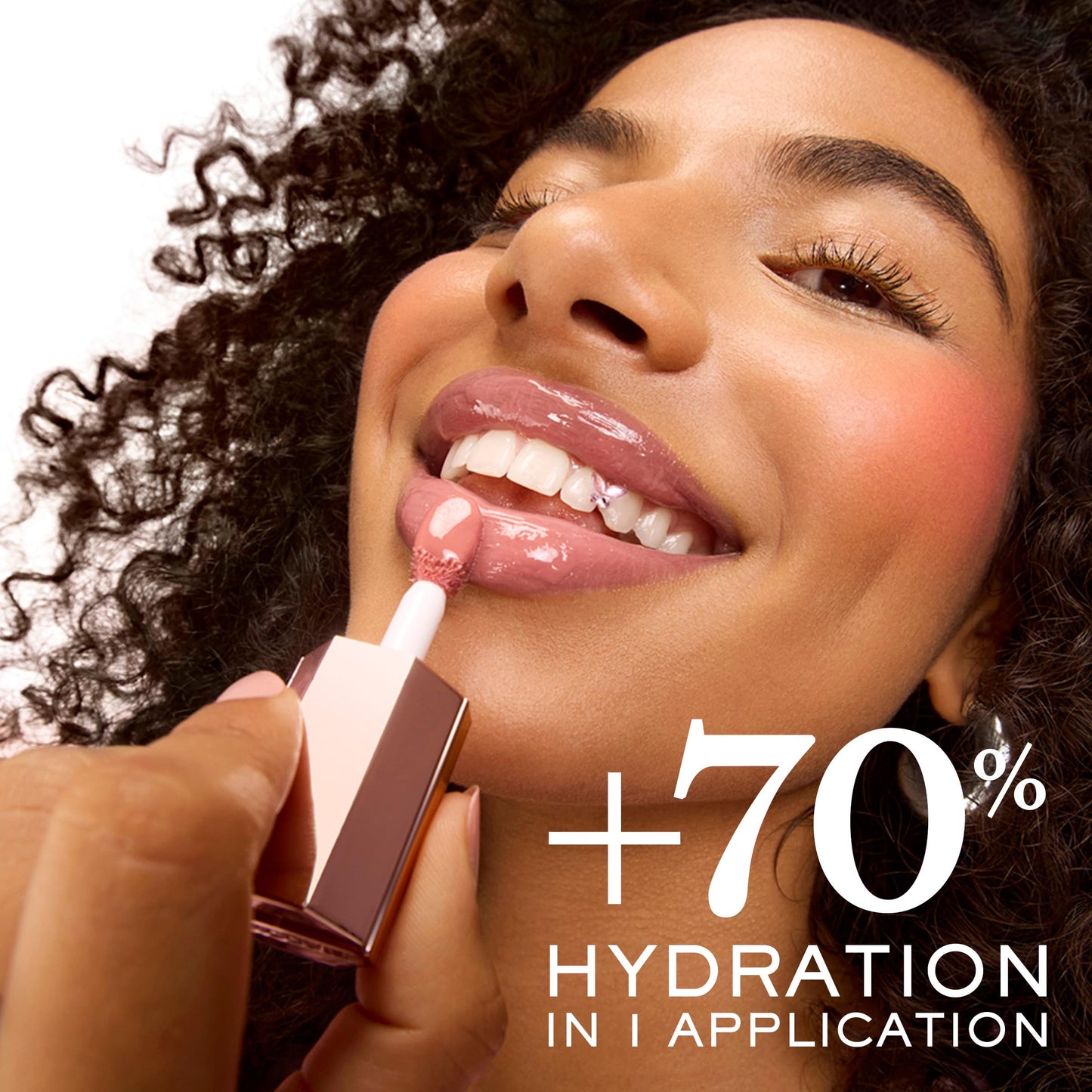 Lancôme Lip Idôle JuicyTreat Oil-in-Gloss -24HR Hydrating Gloss with Squalane for Instant Shine - 90 Berry Bisou