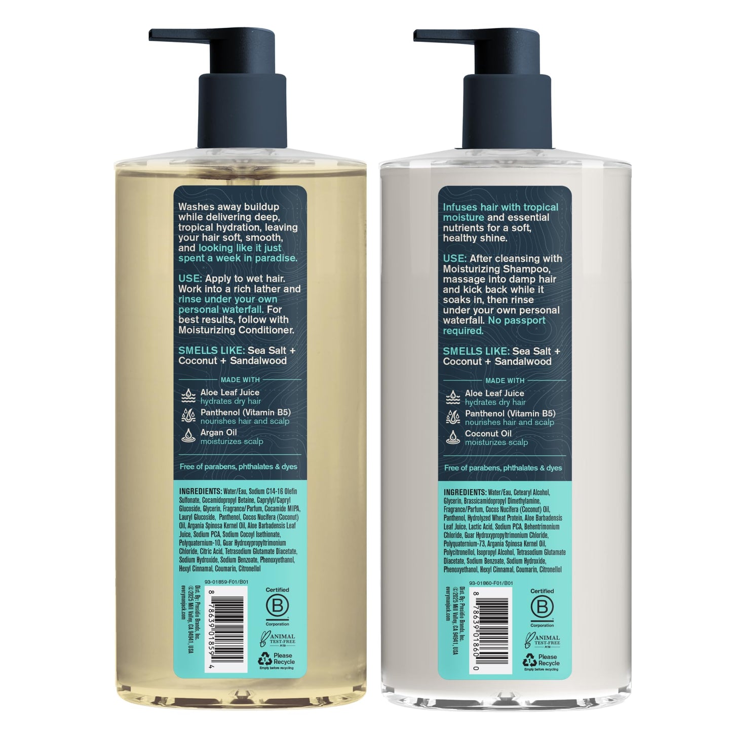 Every Man Jack Men's Shampoo and Conditioner Set - Caribbean Coconut - Sulfate Free - Made w/Plant Powered Moisturizing Ingredients like Coconut & Argan Oil - 16 fl oz (2 Pack)