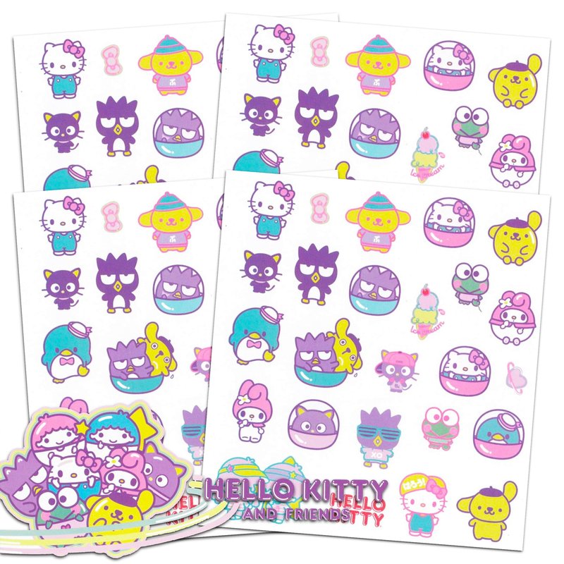 Hello Kitty Stickers and Tattoos Party Favor Bundle ~ 100 Stickers and 100 Hello Kitty Temporary Tattoos