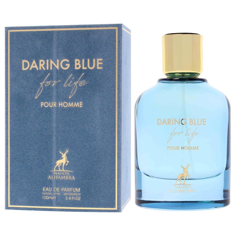 Maison Alhambra Daring Blue For Life - 3.4 oz Men's EDP Spray | Long-Lasting Fragrance