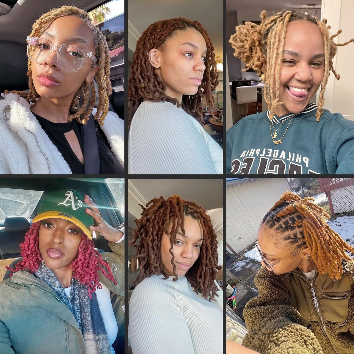 IXIMII #4 Dreadlock Extensions Human Hair 0.8 cm 8 inch 20 Strands Chocolate Brown Handmade Permanent locs with Needles and Comb Real Human Hair Dreads Extensions for Women Men Kids