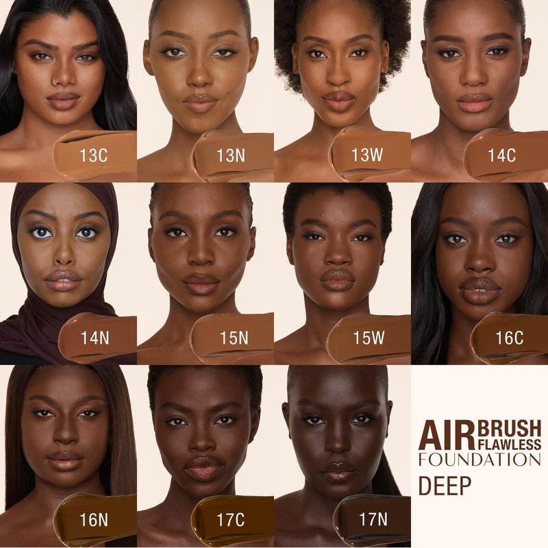 Charlotte Tilbury Airbrush Flawless Matte Foundation - Full Coverage Liquid Makeup with a Natural-Matte Finish - Smoothes & Blurs Pores - Waterproof & Transfer Resistant - 17 Cool