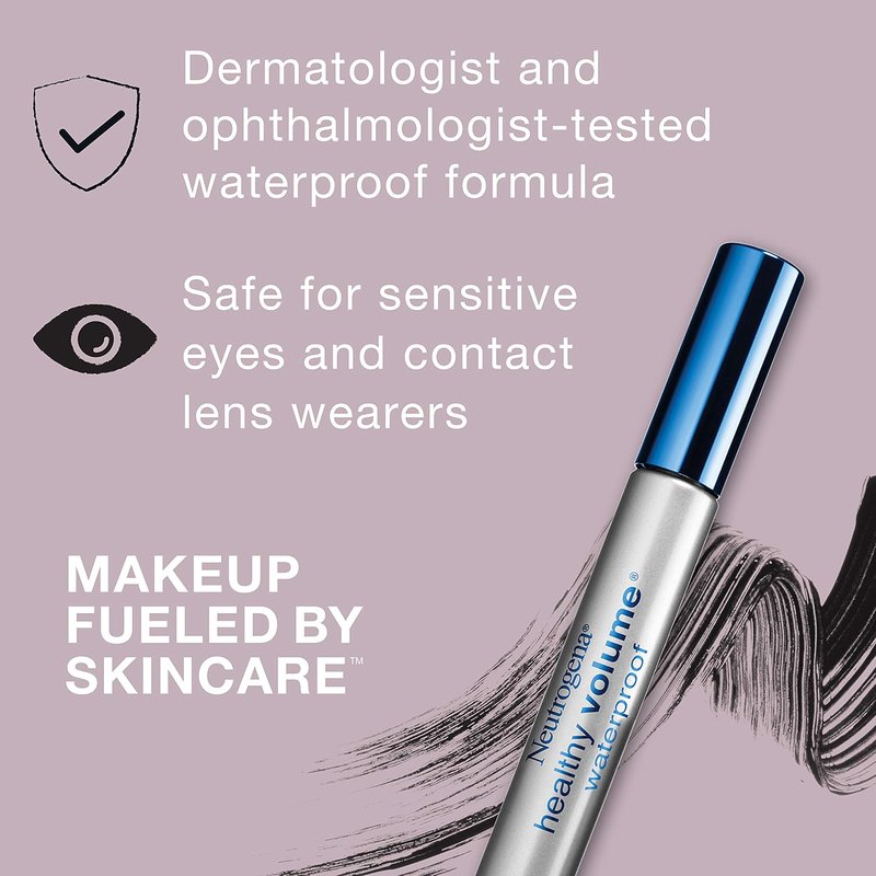 Neutrogena Healthy Volume Lash-Plumping Mascara - Volumizing & Conditioning Formula with Olive Oil | Black 02, 0.21 oz