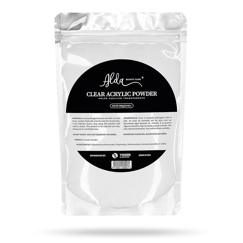 Alda Acrylic Powder - Professional 16oz Clear Nail System for Salon Quality Nails